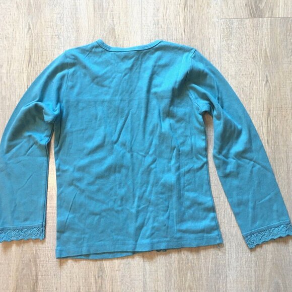 Lot 3 pc Naartjie Blue Polka Dots Top Long Sleeve Shirt Sweatshirt Girls Size 9 - Picture 8 of 11